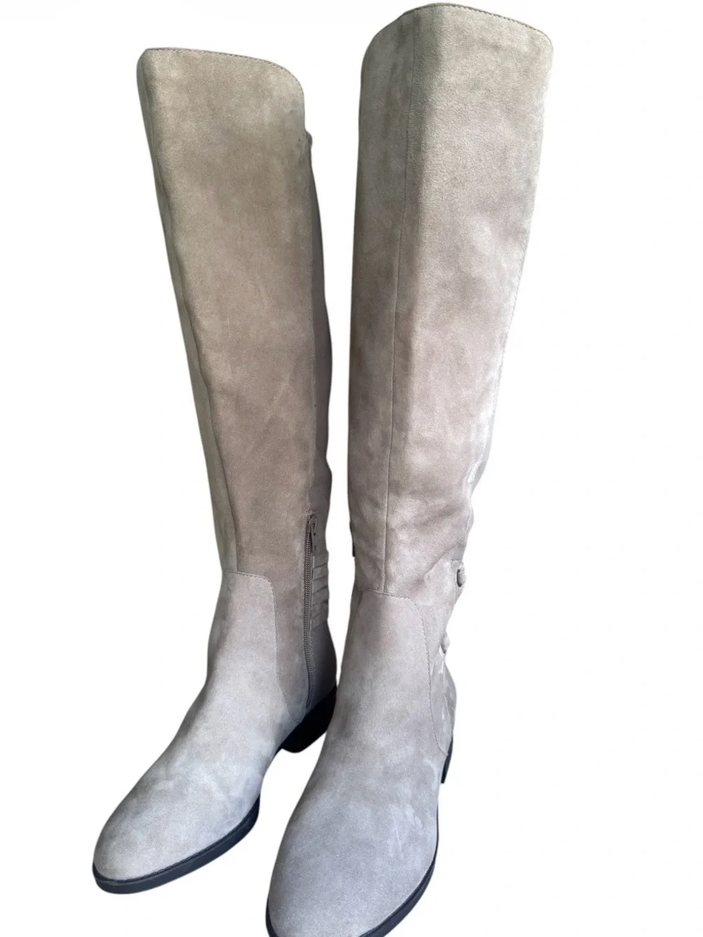 Vince Camuto Pauletta VC-Pauletta Knee High Boots Taupe Leather 7.5 W